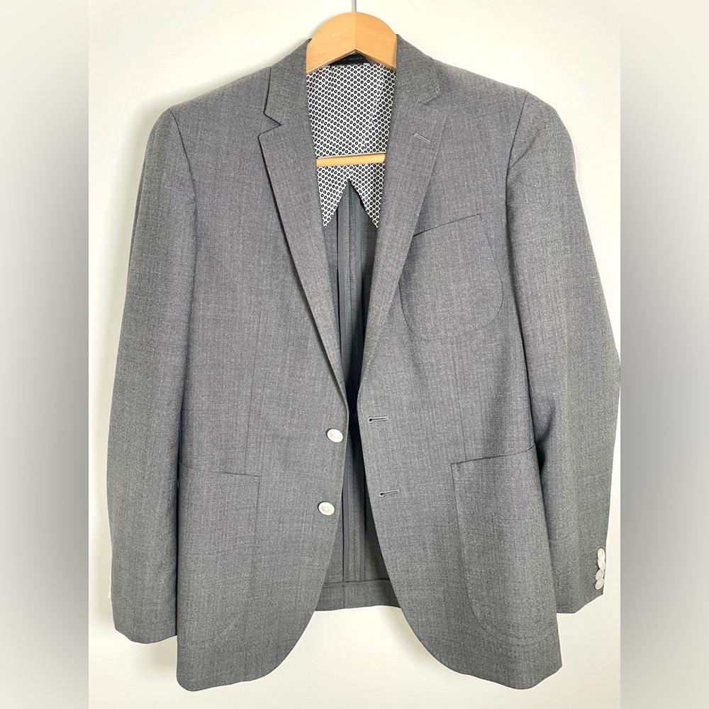 Hugo Boss grey blazer sports coat wool 38R